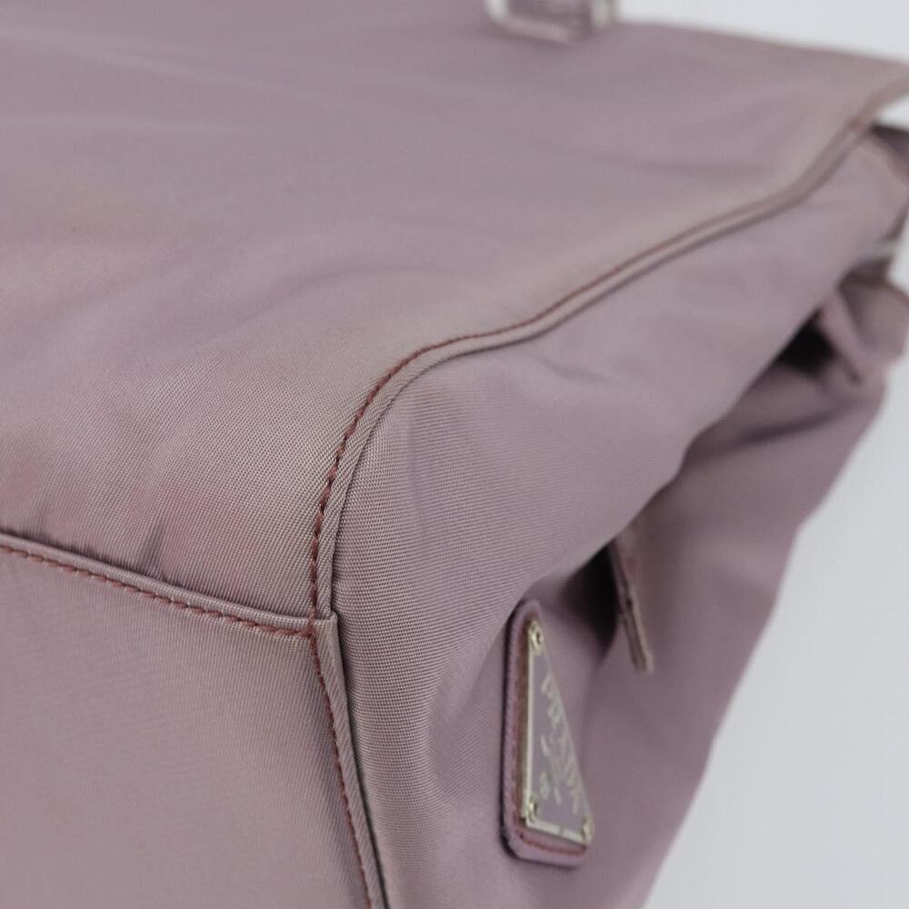 PRADA Hand Bag Nylon Lavende Silver Auth 159273 - Picture 16 of 16